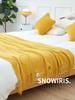 Manta Sofá Avanzada Ins Manta Color Sólido Caramelo Manta para Siesta Lujo Ligero Estancia en Casa Bandera de Cama Toalla Decorativa para Pie de Cama