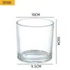 Vaso Transparente para Velas Perfumadas de Vidrio Vaso Vacío Tarro para Velas DIY Portavelas para Hogar Hotel Vidrio de Cera de Soja