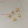 Colgante de Bobina para Hilo de Color Conservante Relleno de Oro 18K Tapa de Bobina Soporte para Cuentas Anillo de Conexión Tapa de Perla Accesorios Hechos a Mano DIY