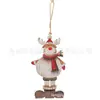 Colgante de árbol de Navidad contrachapado colgante decorativo corte láser accesorios de árbol de Navidad estilo rústico colgante envejecido