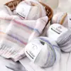 Hilo de Lana de Alpaca de Colores Yundou, Bola de Hilo Teñido en Degradado, Hilo Grueso Medio para Tejer a Mano Chal Abrigo DIY, Exclusivamente para Comercio Exterior