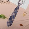 Corbata pequeña JK para mujer, estilo universitario, a cuadros, uniforme japonés holgado para hombres y mujeres, estudiantes, camisa, corbatas cortas de moda