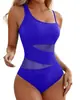 Trajes de baño 2025 Estilo Europeo y Americano Dos Piezas Ajustados Nuevo Color Sólido Traje de Baño de una Pieza Bikini para Mujeres en Stock