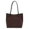 Bolso de hombro grande de ante vintage modelo nuevo invierno 2026 para uso diario con bolsa accesoria para debajo del brazo