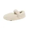 Zapatos planos de moda con pelo para mujer, nueva colección otoño/invierno 2026, estilo Mary Jane de una sola tira, zapatos de algodón con forro de felpa, cálidos y cómodos para usar al aire libre