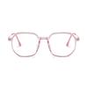 Lentes para teléfono móvil TR90 Polígono estilo coreano con luz anti-azul para niños y niñas Montura de gafas Popular en Internet Street Beat Montura de gafas