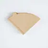 Filtro de Papel para Café Preparado à Mão Cônico em Formato V em Formato de Leque Ondulado Papel para Café Redondo Filtro de Papel Italiano em Estoque