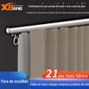 Trilho de corrediça de trilho duplo de trilho conjunto de liga de alumínio personalizado para sala de estar acessórios de trilho reto resistente haste de cortina silenciosa