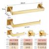 Set de Baño Transfronterizo Barra para Toallas de Acero Inoxidable Toallero Portarrollos de Papel Higiénico Gancho para Abrigos Aro para Toallas Colgante de Pared Portarrollos de Papel