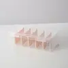 Caja de Almacenamiento Transparente Compartimentada de Escritorio, Caja de Almacenamiento de Plástico Multifuncional Apilable con Tapa abatible para Auriculares y Cables de Datos