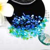 Joyería de diamantes para uñas, hielo transparente, taladro Aurora, taladro plano, taladro de forma especial, cristal, diamante de imitación, taladro de uñas Aurora AB, decoración