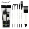 Set de 6 Cepillos para el Cabello de Nylon Pincel de Pizarra con Tinta Acrílica Acuarela Pincel Especial para Óleo Estudiante Artístico Venta al por Mayor