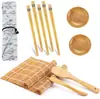 Amazon Molde Caliente para Sushi Estilo Japonés Set para Hacer Sushi Rodillo Verde Cuchara de Madera de Bambú Herramientas Artefacto de Cocina