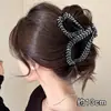 Pinza de garra de triángulo con lazo estilo coreano para mujer, tamaño grande, pinza para el pelo de alta gama para la parte posterior de la cabeza, pasador, pinza de tiburón para peinar el cabello, accesorio para el cabello
