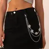 Joyería Transfronteriza Europea y Americana Moda Estilo Oceánico Cadena Pantalón Accesorios para Pantalón Mujer Colgante Espiral de Concha Cadena Metálica para Cintura Venta al por Mayor