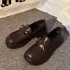 Mocasines Gruesos con Lazo para Mujer 2026 Verano y Otoño Nuevos Estilo Francés Británico Dulce JK Zapatos Individuales