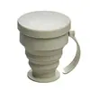 Taza de Agua Plegable con Asa Portátil para Viaje Taza de Silicona de Grado Alimenticio Camping al Aire Libre Taza para Cepillarse los Dientes y Enjuagarse la Boca con Tapa