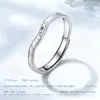 Anillo Brillante Rompehielos de Plata de Ley S925 para Mujer, Anillo de Onda de Lujo Ligero de Nicho, Regalo Perfecto para Novia en el Festival Qixi o Cumpleaños