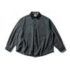 Roupas Vintage Outono 2025 Estilo de Rua Americano Marca Tendência Camisa de Trabalho Retrô Masculina Versátil Cor Color Block Gola Reversível