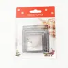 Juego de 5 Escuadras de Acero Inoxidable Moldes para Galletas Herramientas de Corte para Frutas y Verduras Horneado Troqueles DIY Navideños para Niños