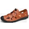 Sandálias da Moda 2026 para Homens, Meia-Idade 40-50 Anos, Sapatos de Couro Macio para Pais, Homens de Meia-Idade e Idosos, Sapatos Fechados para Idosos