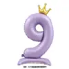 42 Polegadas Standing Crown Digital Rosa Azul Digital Balão Decoração Adereços para Meninos e Meninas Festa de Um Ano
