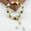 Pulsera de Pata de Gato Linda con Semillas de Bodhi y Salsa de Ciruela Negra para Estudiantes, Pulsera Suave de Pata de Gatito para Dedos, Pulsera de Cuentas Budistas para Llevar en la Mano al por Mayor