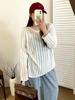 Ropa para Mujer Tallas Grandes con Tops de Diseño Irregular para Mujer, Otoño 2026 Tejido de Punto Holgado Calado para Mujeres Tallas Grandes 23087