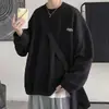 Moletom Casual para Homens, Caimento Solto, Top de Marca Tendência, Estilo Coreano, Versátil, Estilo de Hong Kong, Roupa para Primavera e Outono, Novo Modelo 2026