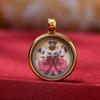 Xizang thangka caja Gabu Zorro Cola de Fénix flor de durazno Zorro Colgante de Zorro de Nueve Colas suministro directo de fábrica collar de thangka pequeño