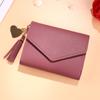 Al por mayor 2026 Cartera Corta para Mujer Nuevo Modelo Estudiante Estilo Coreano Mini Cartera Personalizada con Borla en Forma de Corazón Cartera Pequeña Linda