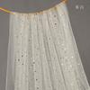 Malla de luna y estrella, hilo de lentejuelas de estrella, decoración de uñas, fondo de boda, regalo de acompañamiento, embalaje de ramo de bricolaje, hilo de cabeza de estrella