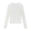 Design que afina a cintura, blusa base de malha com gola redonda, novo estilo do início do outono de 2026, top de alta qualidade, macio e aconchegante, blusa de camada interna