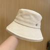 Sombrero de Pescador de Flores estilo Coreano para Mujer Rostro Pequeño Versátil Sombrero de Cubeta Plegable Transpirable Liso Sombrero para el Sol