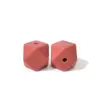 Cuentas hexagonales de silicona de 14 mm al por mayor, cuentas sueltas geométricas tridimensionales, para abalorios DIY, accesorios para pulseras y collares