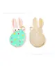 Huevo de Pascua Conejo Zanahoria Gota de Aceite Joyería Accesorios Colgante de Aleación DIY Llavero Cadena para Teléfono Adorno