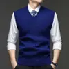Suéter chaleco de punto para hombre yingao, chaleco sin mangas nuevo estilo universitario, suéter de otoño e invierno, ropa para hombre transfronteriza