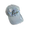 Gorra de Béisbol Lavada Estilo Coreano Bordado de Letras Vintage para Mujer, Versátil Retro Japonés de Primavera y Verano para Circunferencia de Cabeza Grande