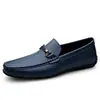 Zapatos de Hombre Transfronterizos, Zapatos de Primavera sin Cordones, Zapatos de Conducir sin Cordones, Mocasines Planos de Primavera, Zapatos Pequeños de Cuero, Zapatos Casuales de Talla Grande