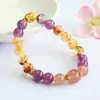 Pulseira de Ametista Natural Guan Yu Cristal Torre Amarela Pulseira de Cristal Morango Joias da Moda Nacional Venda Quente Atacado S5030903
