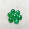 Venda direta da fábrica anel de fundo plano 12mm ágata verde incrustação semicircular com jade acessórios DIY feitos à mão