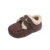 Zapatos de Algodón con Felpa Estilo Coreano para Niñas 2026 Invierno Nuevos Zapatos Retro Birkenstock para Niños Mocasines para Niños Pequeños Zapatos Casuales