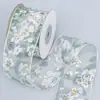 Cintas Pequeñas Transparentes Florales Accesorios para el Cabello Cinta DIY Regalo Bolsa de Flores Flor Decorativa para Zapatos Lazo Cinta Estampada
