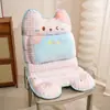 Sensación Fresca de Verano Tela de Cuadros de Dibujos Animados Cojín de Asiento de una Pieza para Coche Oficina Silla de Sentarse Largo Respaldo Integrado Cojín de Asiento Venta al por Mayor