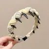 Estilo Coreano Verão Faixa de Cabeça Alta Caveira para Lavar o Rosto Feminina Estilo Luxo Leve de Alta Qualidade com Dentes Faixa de Cabelo Prendedor de Cabelo Fofo de Esponja