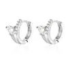 Pendientes y Brazaletes para Oreja 2025 Nuevos Pendientes de Aro Zirconia de Moda Pendientes Elegantes Versión Coreana Pendientes Pequeños de Tachuela Adelgazantes para la Cara Dormir Sin Quitar