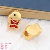 Estilo Chinês Criativo Liga Eletrodepositada Ouro Areia Série Desenho Animado Acessórios Boa Sorte Sorte Gato da Sorte Acessórios para Joias DIY