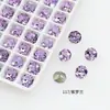 Brincos de Zircônia Imitação Corte Rosa de Milênio de Oito Lados 6mm Diamante de Vidro Brilhante Acessórios de Unhas Portáteis