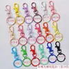 Chaveiro de Contas Tira de Silicone Corda de Couro Pingente Acessórios de Metal Argola de Aço Fivela de Porta Anel de Cartão Pequeno
