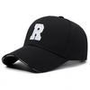 Gorra con Visera Estilo Coreano para Mujer Primavera y Otoño Ins Versátil Que Muestra el Rostro Pequeña Bordada Sombrero Casual Letra R Deportes al Aire Libre Gorra de Béisbol